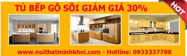Tủ Bếp Gỗ Sồi Mỹ Giảm Giá 30%