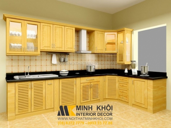 Tủ Bếp Gỗ Sồi Mỹ Giảm Giá 30%