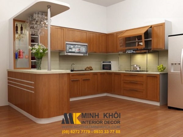 Tủ Bếp Gỗ Xoan Đào Tự Nhiên Giảm Giá 30%