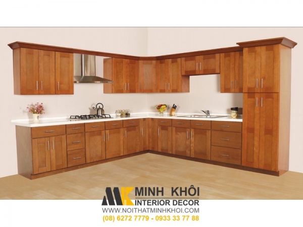 Tủ Bếp Gỗ Xoan Đào Tự Nhiên Giảm Giá 30%