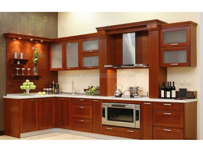 Tủ bếp gỗ căm xe