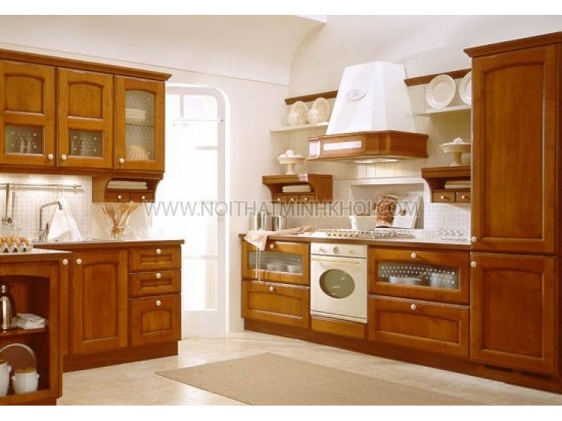 Tủ bếp gỗ căm xe