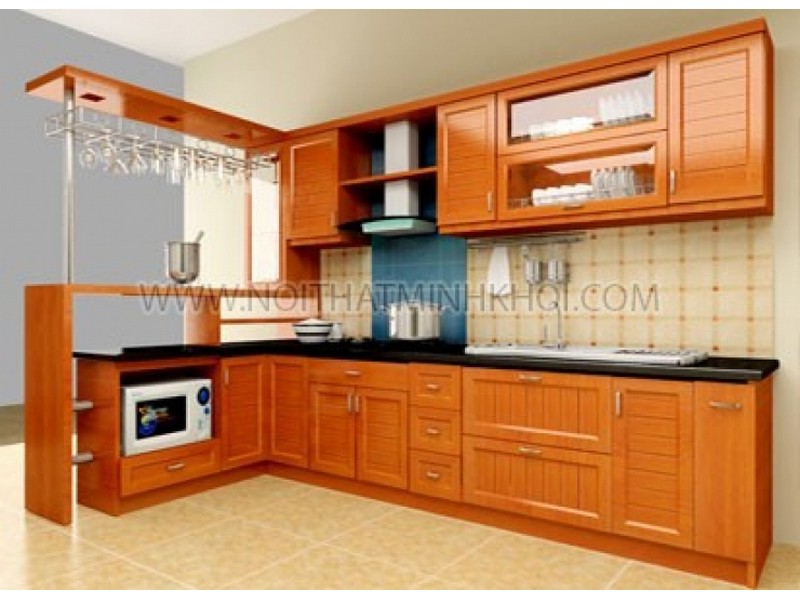 Tủ bếp gỗ căm xe