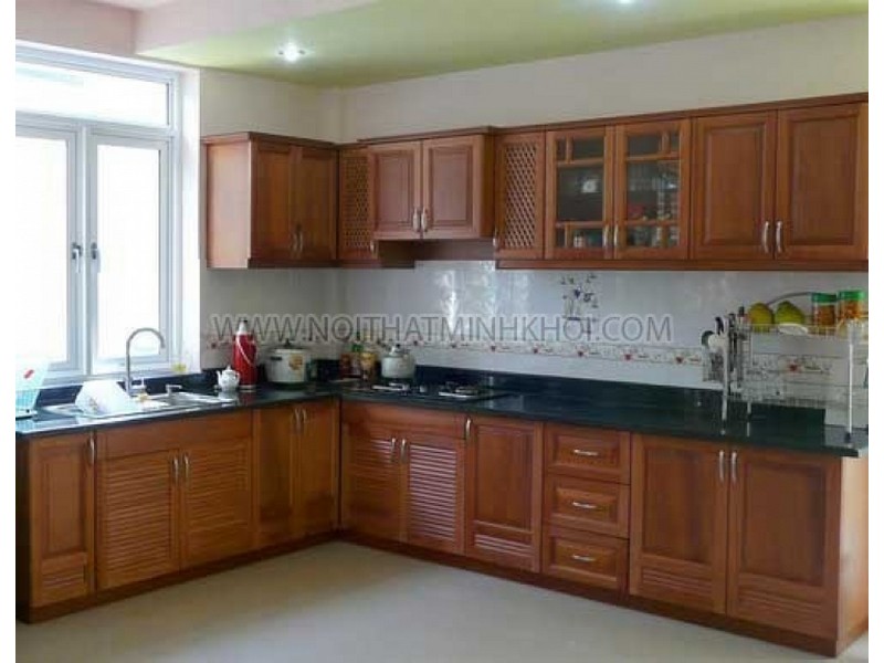 Tủ bếp gỗ căm xe