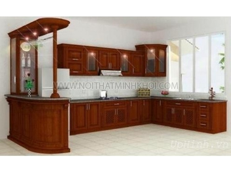 Tủ bếp gỗ căm xe
