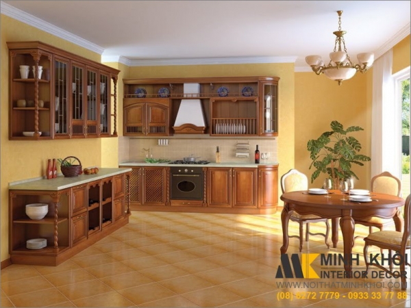 Đóng Tủ Bếp Gỗ Tự Nhiên Đẹp Giá Rẻ Giảm 30%