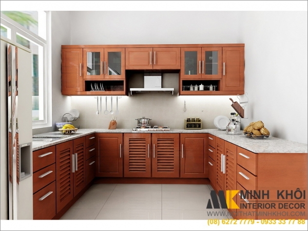 Đóng Tủ Bếp Gỗ Tự Nhiên Đẹp Giá Rẻ Giảm 30%