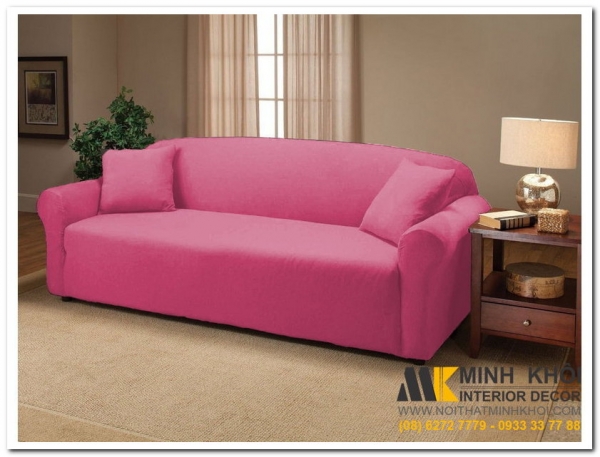 Ghế sofa màu hồng trẻ trung