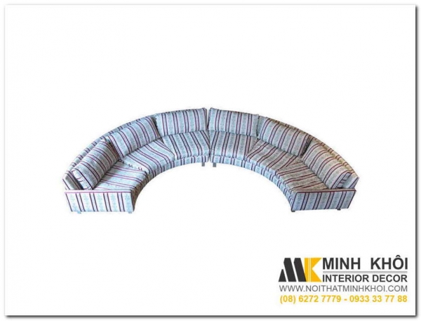 Ghế sofa tròn uốn lượn cho phòng khách thêm ấn tượng