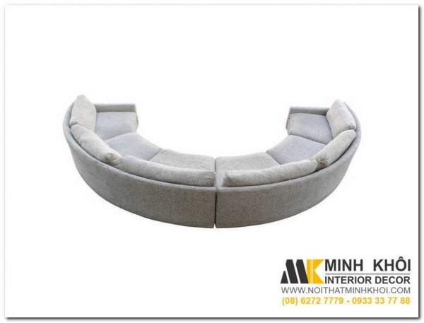 Ghế sofa tròn uốn lượn cho phòng khách thêm ấn tượng