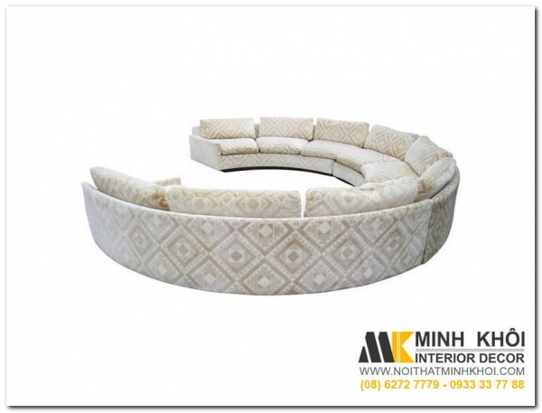 Ghế sofa tròn uốn lượn cho phòng khách thêm ấn tượng