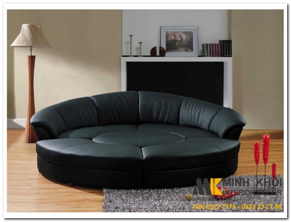 Ghế sofa tròn uốn lượn cho phòng khách thêm ấn tượng