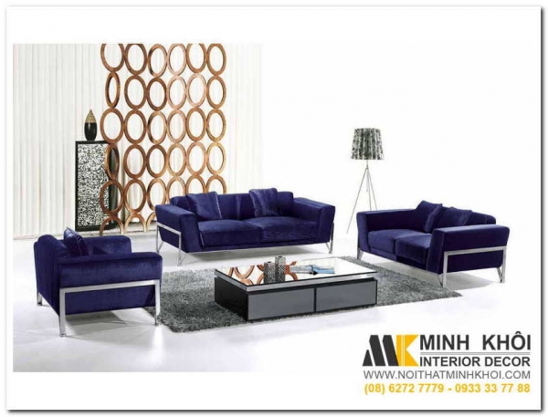 Mẫu ghế sofa màu xanh dương đẹp