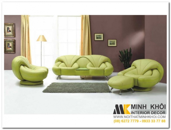 Một số mẫu ghế sofa phòng khách tông xanh lá đẹp
