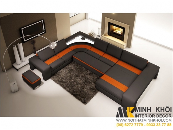 sofa phòng khách màu đen