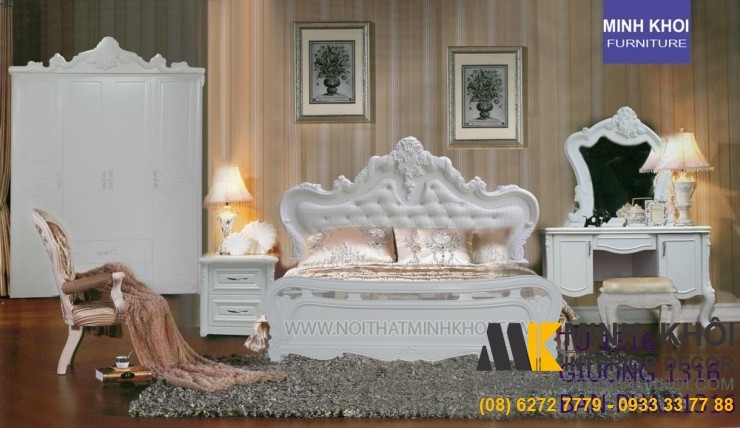 giường ngủ gỗ cổ điển