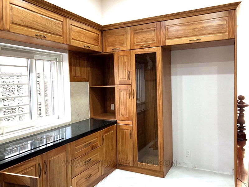 Thi Công Tủ Bếp Gỗ Tự Nhiên