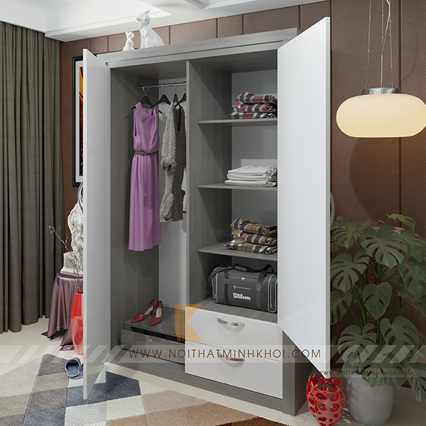 Tủ Quần Áo 2 Cánh Thiết Kế Đẹp - TA642