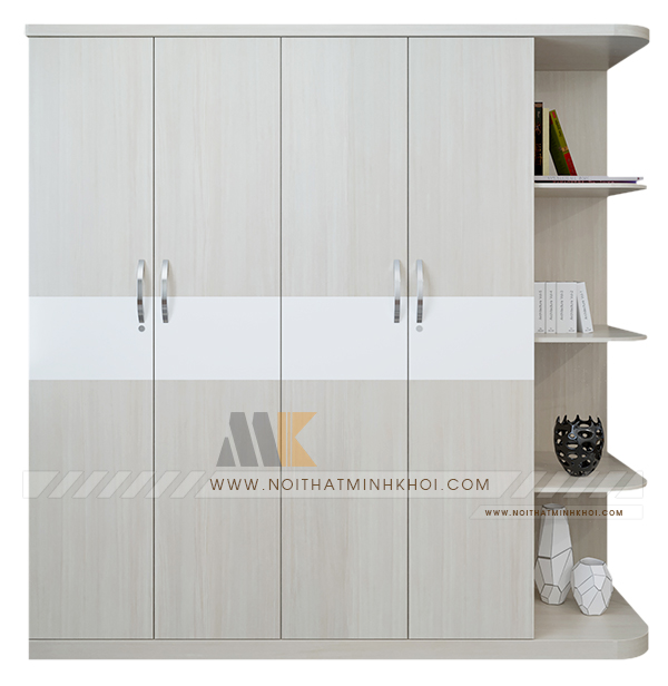 Tủ Quần Áo 4 Cánh Giá Rẻ Màu Kem - TA604