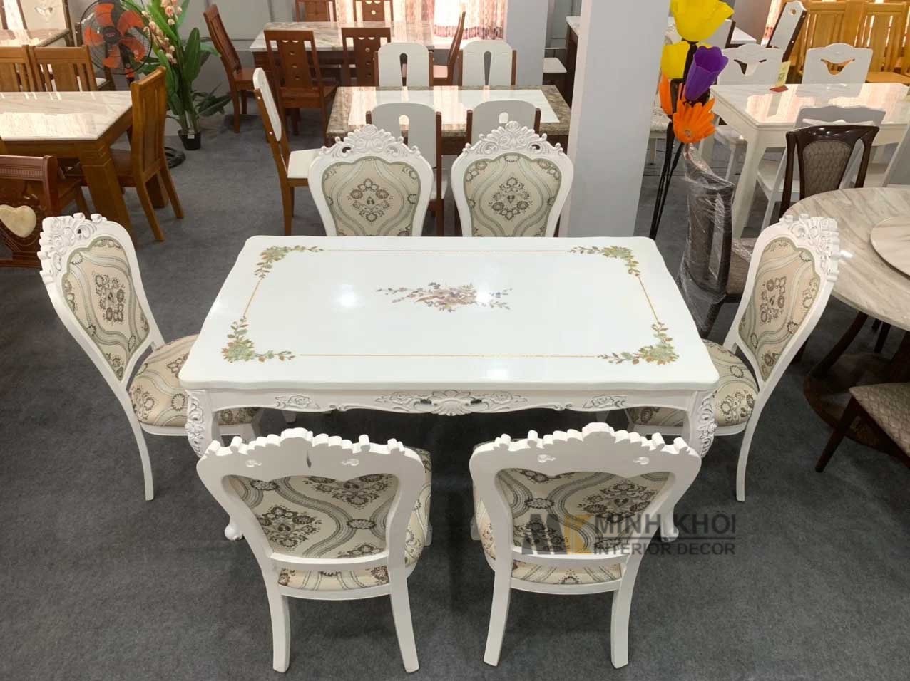 Bộ Bàn Ăn Tân Cổ Điển Nhập Khẩu - BA1027