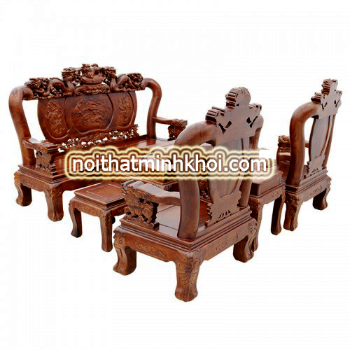 Bộ Bàn Ghế Phòng Khách Gỗ Hương Đá Nghê Đỉnh - SL954