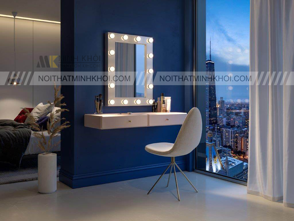 Bàn trang điểm có đèn LED kiểu Minimalist