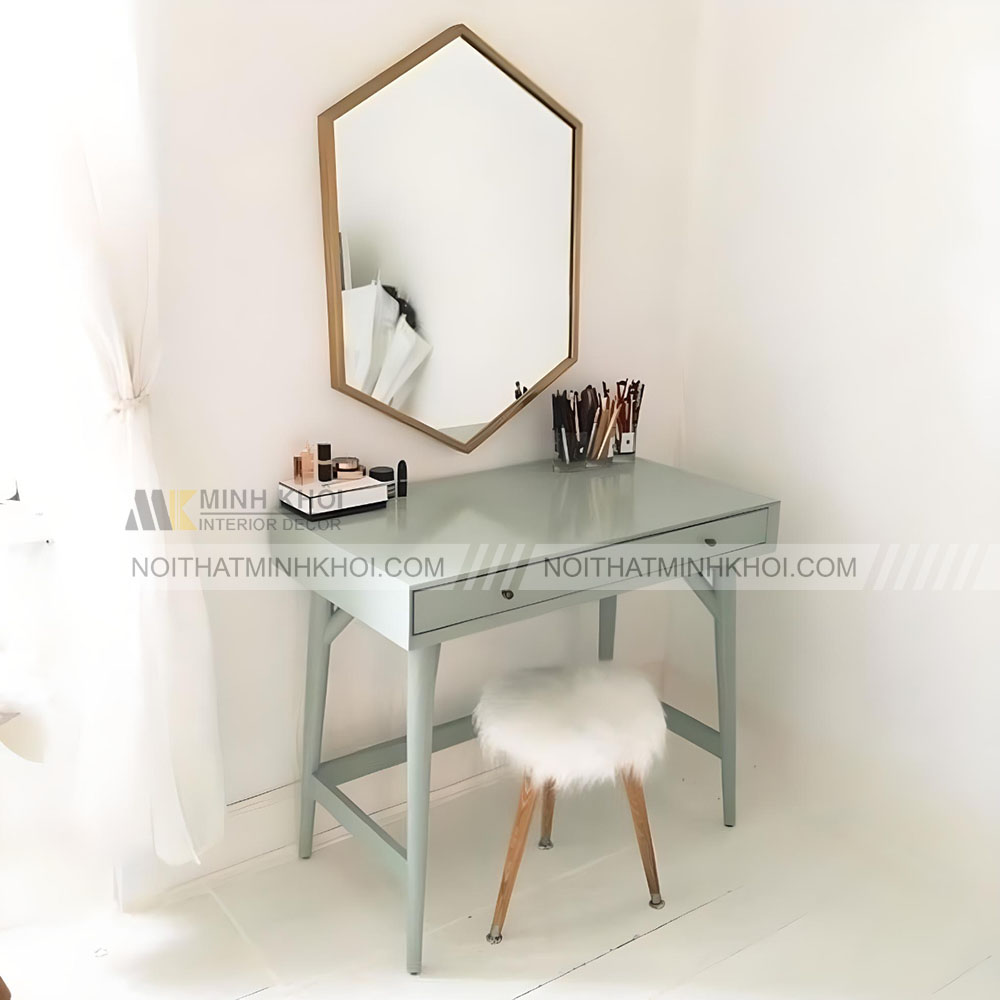 Bàn trang điểm mini dễ thương màu xanh mint