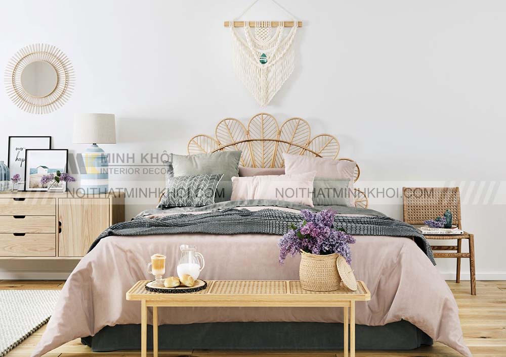 Cách trang trí đầu giường ngủ với phụ kiện trang trí