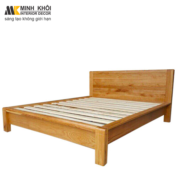 Giường Ngủ Kiểu Nhật Gỗ Sồi Đầu Đuôi Bằng Nhau-GN1022