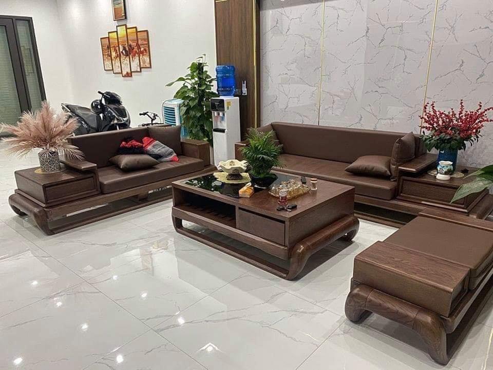 Sofa đùi gà gỗ sồi óc chó - SF2014