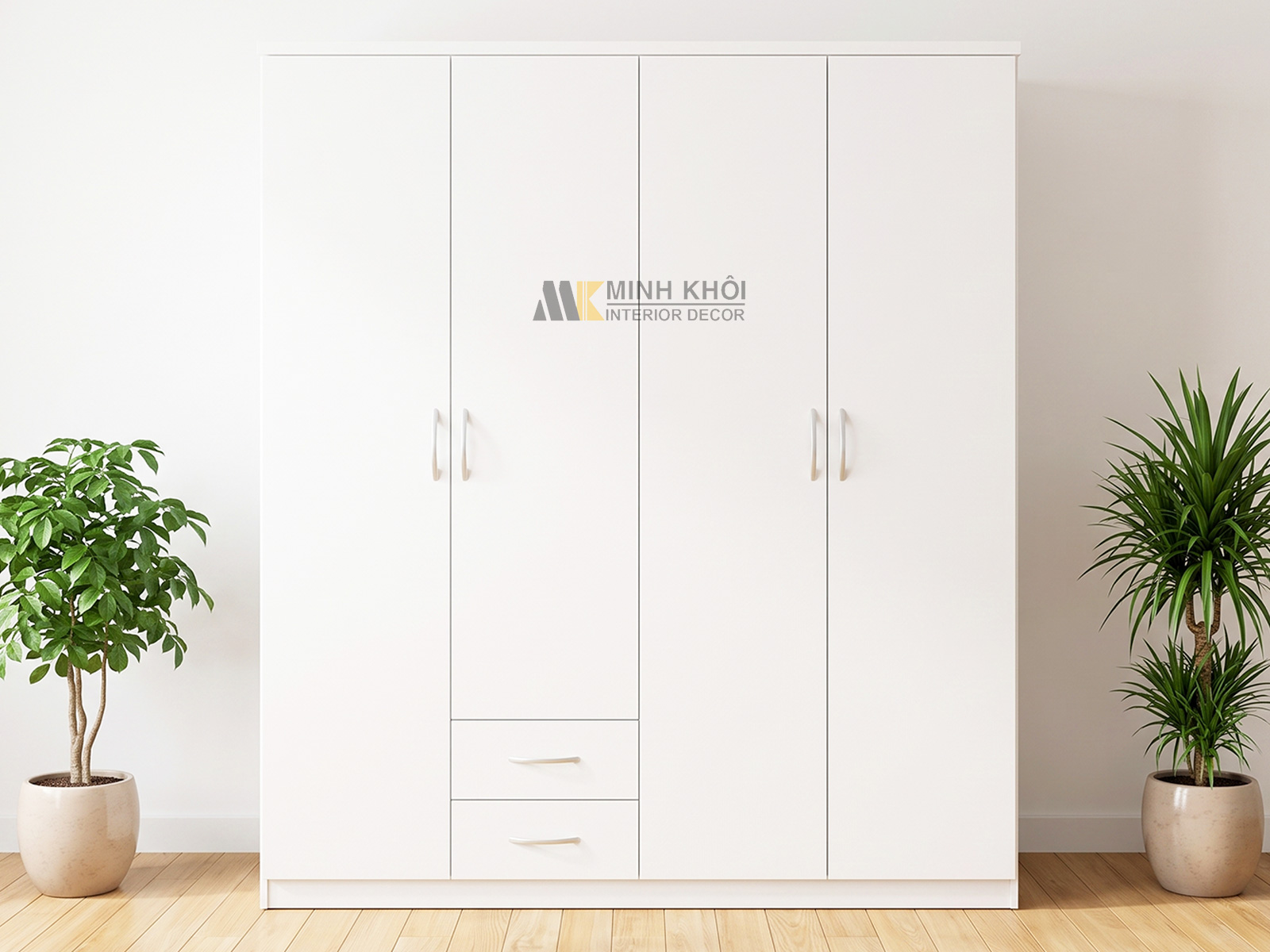 Tủ Quần Áo Màu Trắng 1m8 TA057