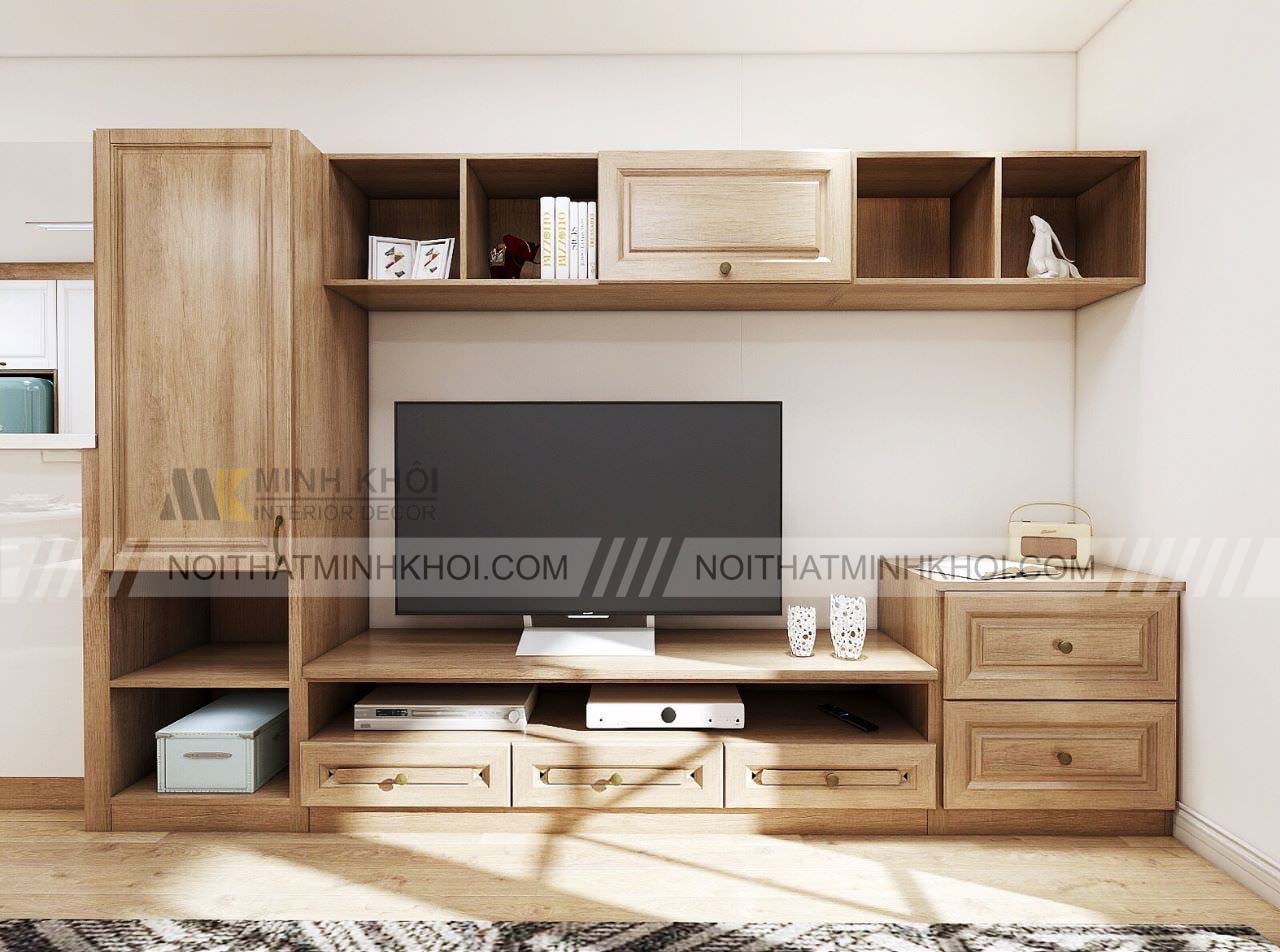 Thiết kế kệ tivi đa chức năng