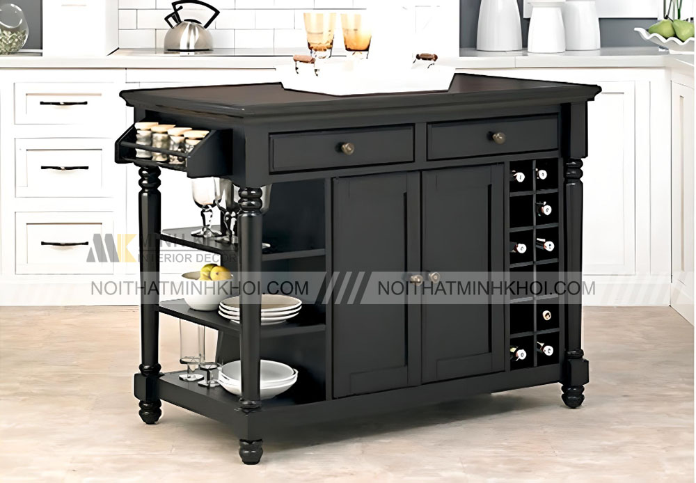 Tủ bếp đi động giúp tận dụng không gian tối đa