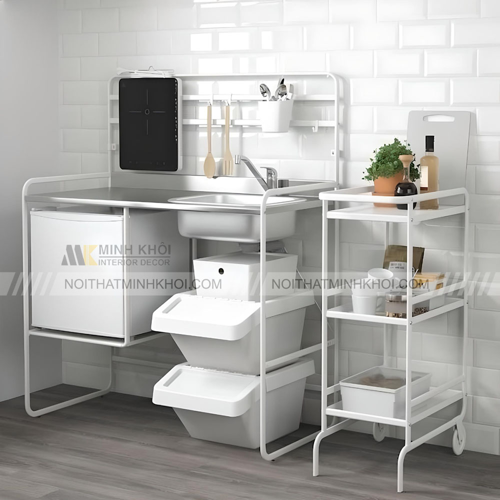 Tủ bếp di động có tính linh hoạt khi sử dụng