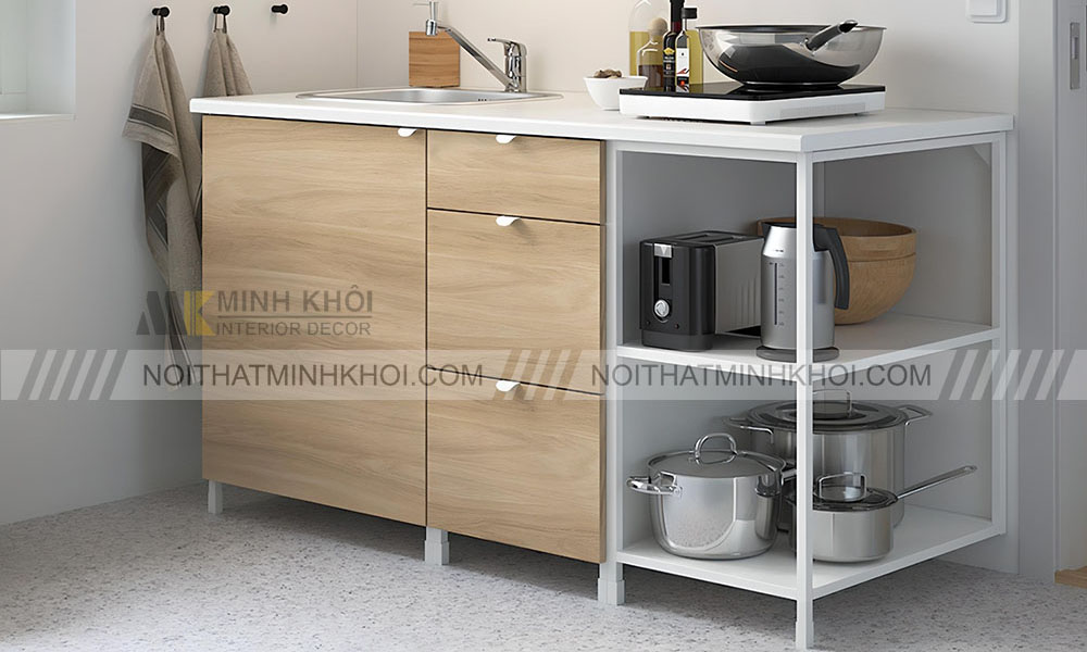 Tủ bếp di động dễ dàng lắp đặt và tháo dỡ