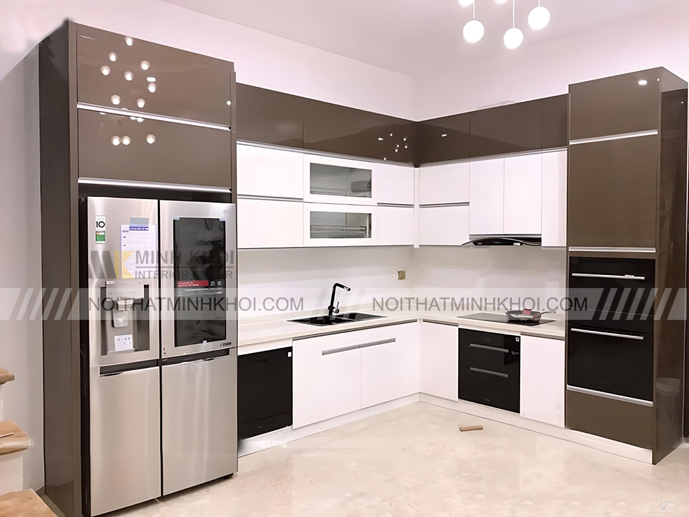 Tủ bếp mini chữ L