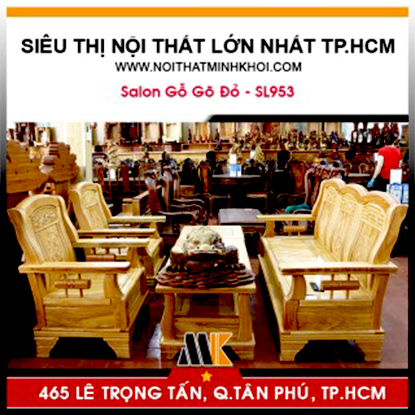 Bộ Bàn Ghế Gỗ Gõ Cao Cấp - SL953