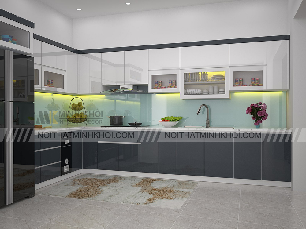 Ưu điểm của tủ bếp cánh acrylic