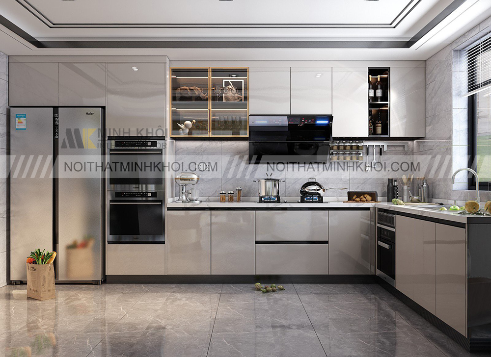 Ưu điểm của tủ bếp cánh acrylic