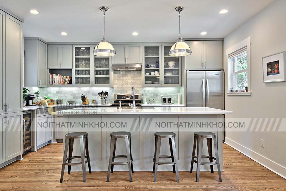 Ưu điểm tủ bếp màu xám