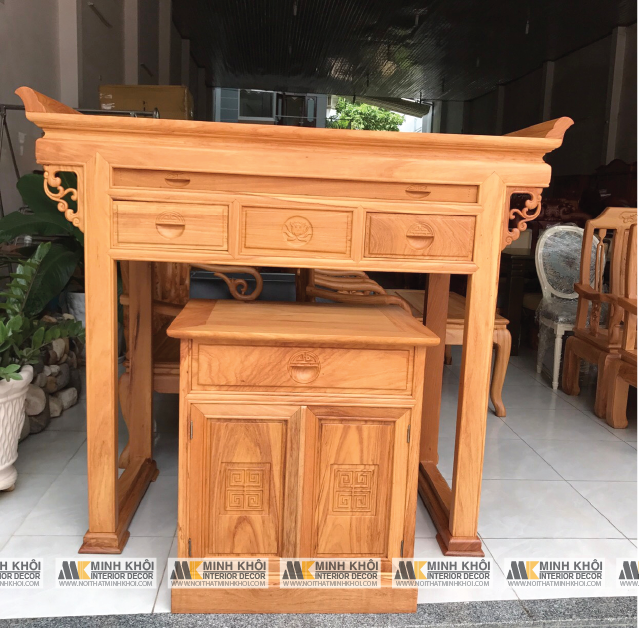 Bàn Thờ Chạm Chữ Thọ Gõ Đỏ