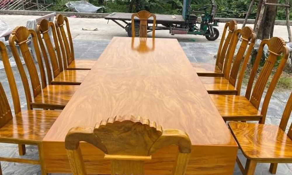 bàn ăn đẹp 10 ghế sang trọng