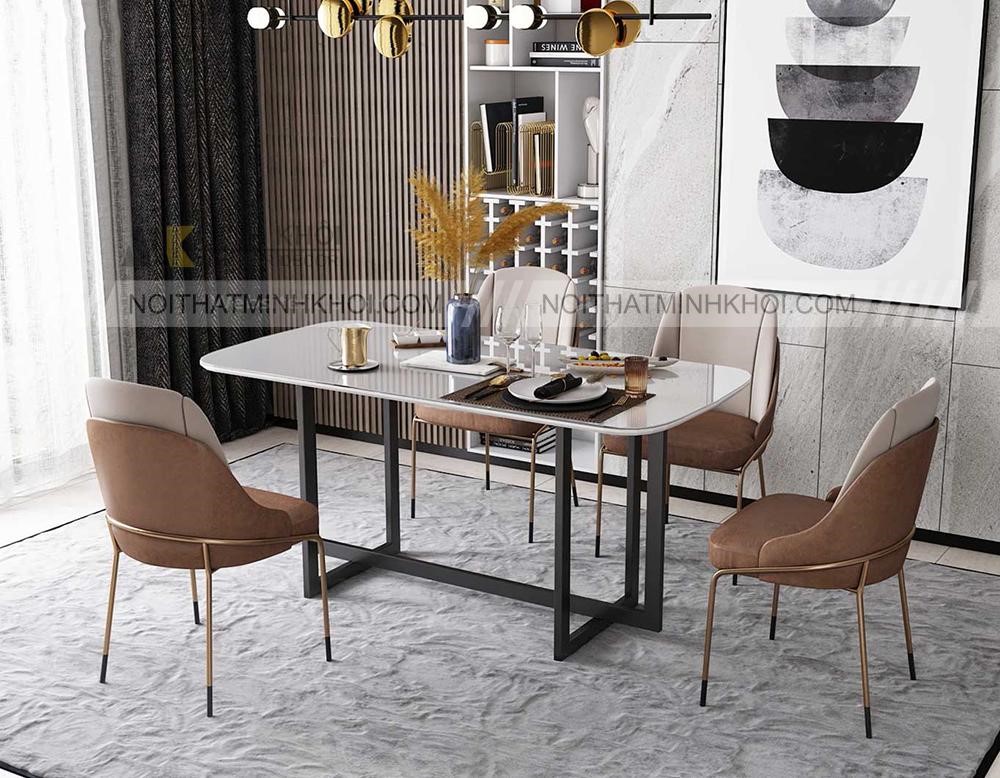 Bàn Ăn 4 Ghế Mặt đá nhập khẩu