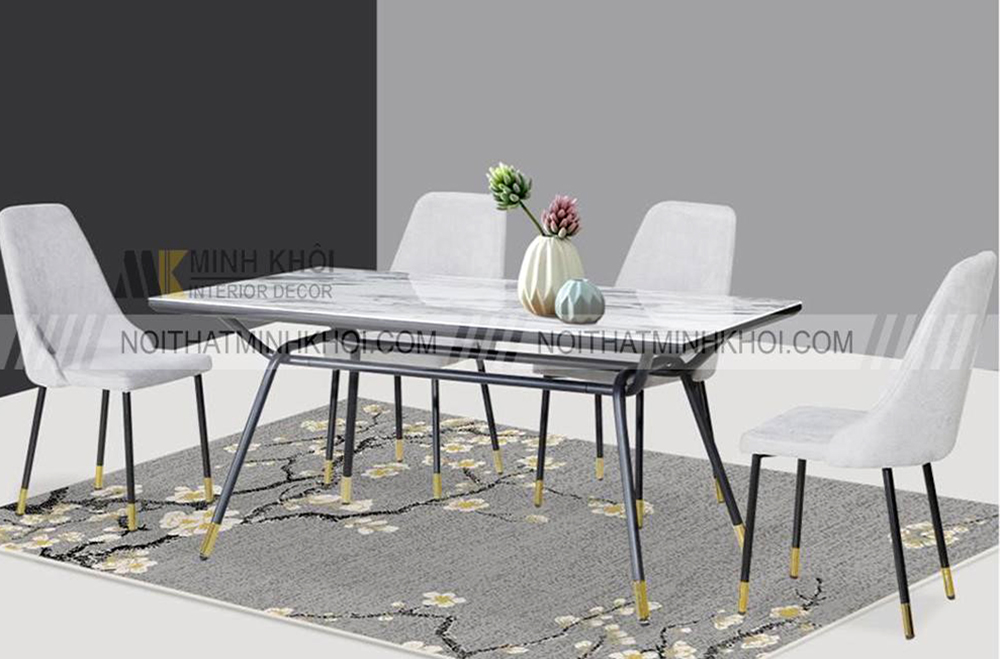 Bàn ăn 4 người từ nhôm, inox, sắt
