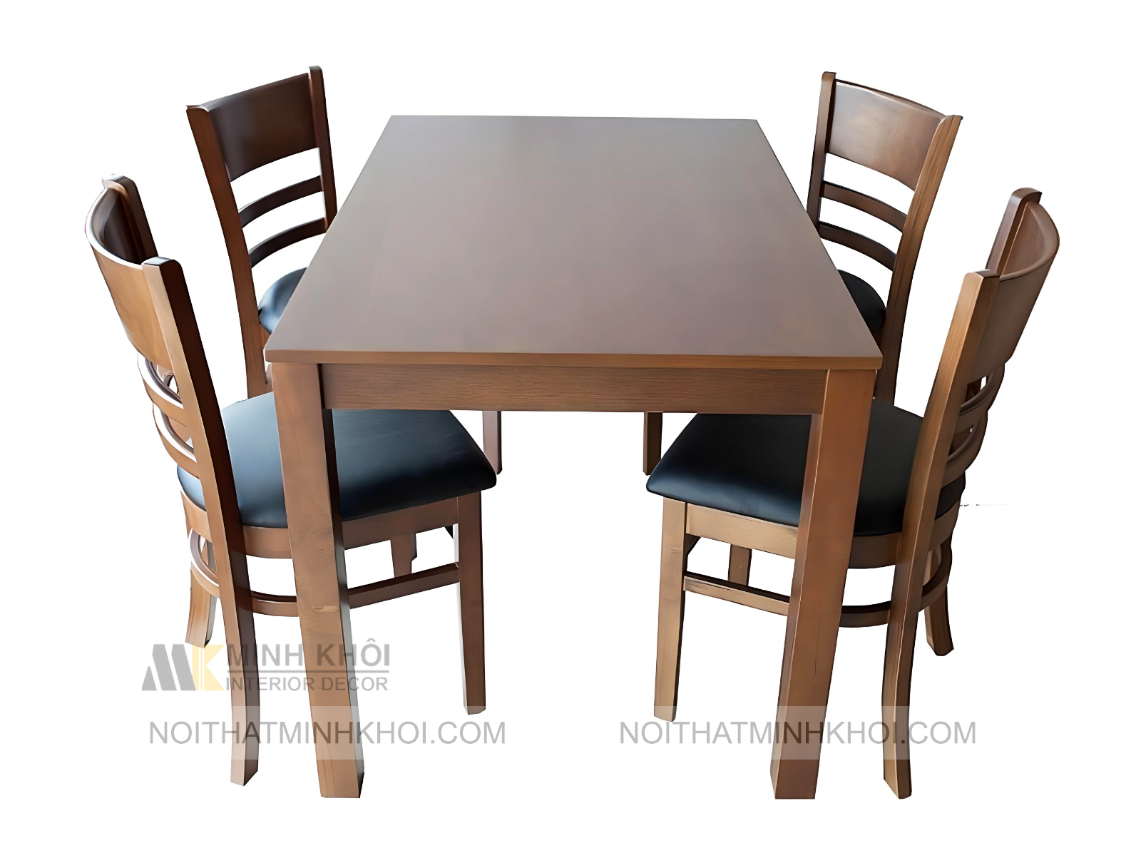 Bàn Ăn Đẹp Gỗ Tự Nhiên 4 Ghế Giá Rẻ - BA1007