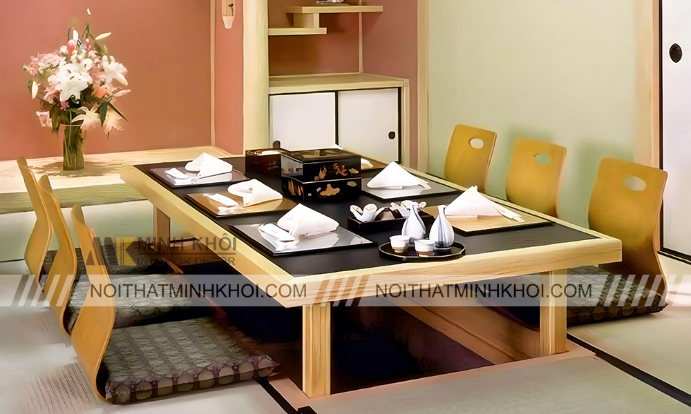 Bàn Ăn Kiểu Nhật Đẹp Đơn Giản Hiện Đại