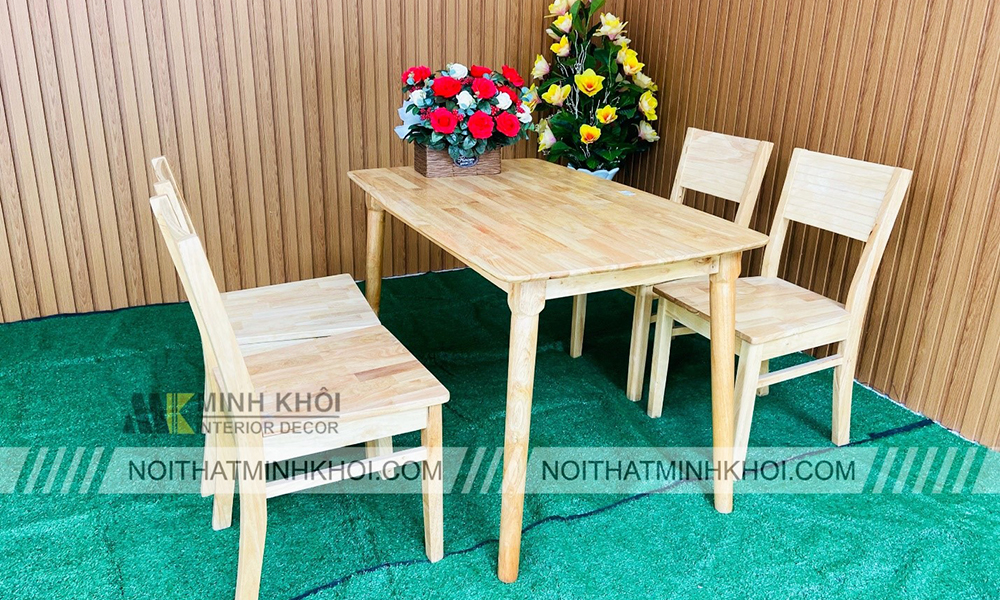 Bộ bàn ăn gỗ sồi 4 ghế
