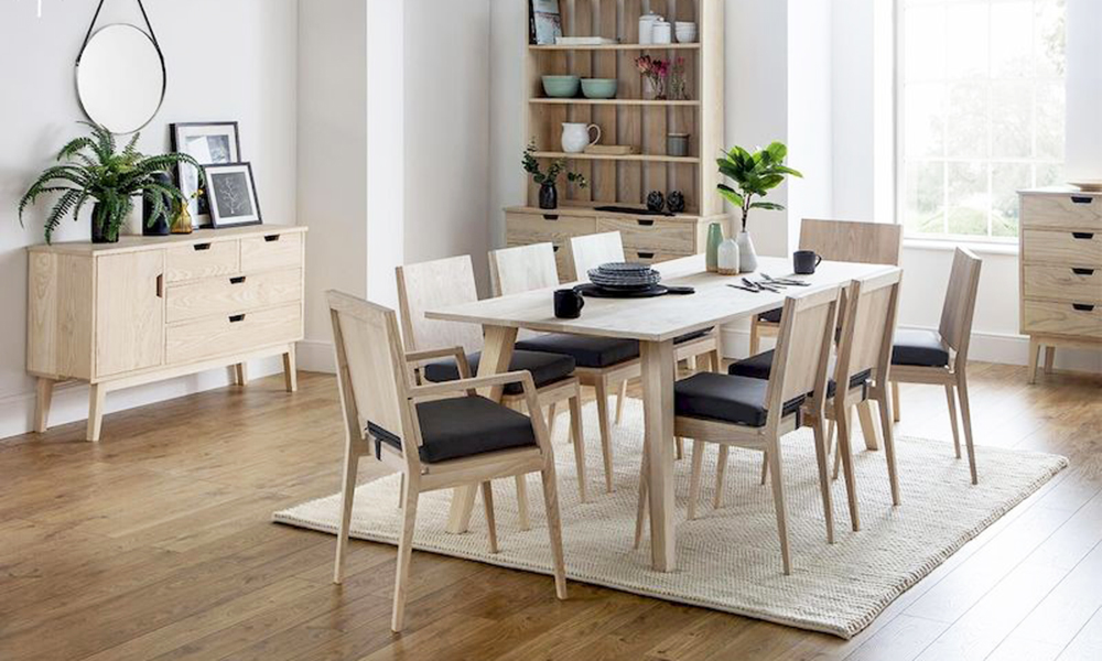 Bàn ăn hình chữ nhật 8 ghế hiện đại