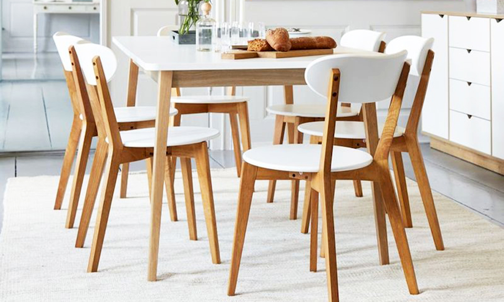 Bàn ăn hình chữ nhật phong cách hiện đại