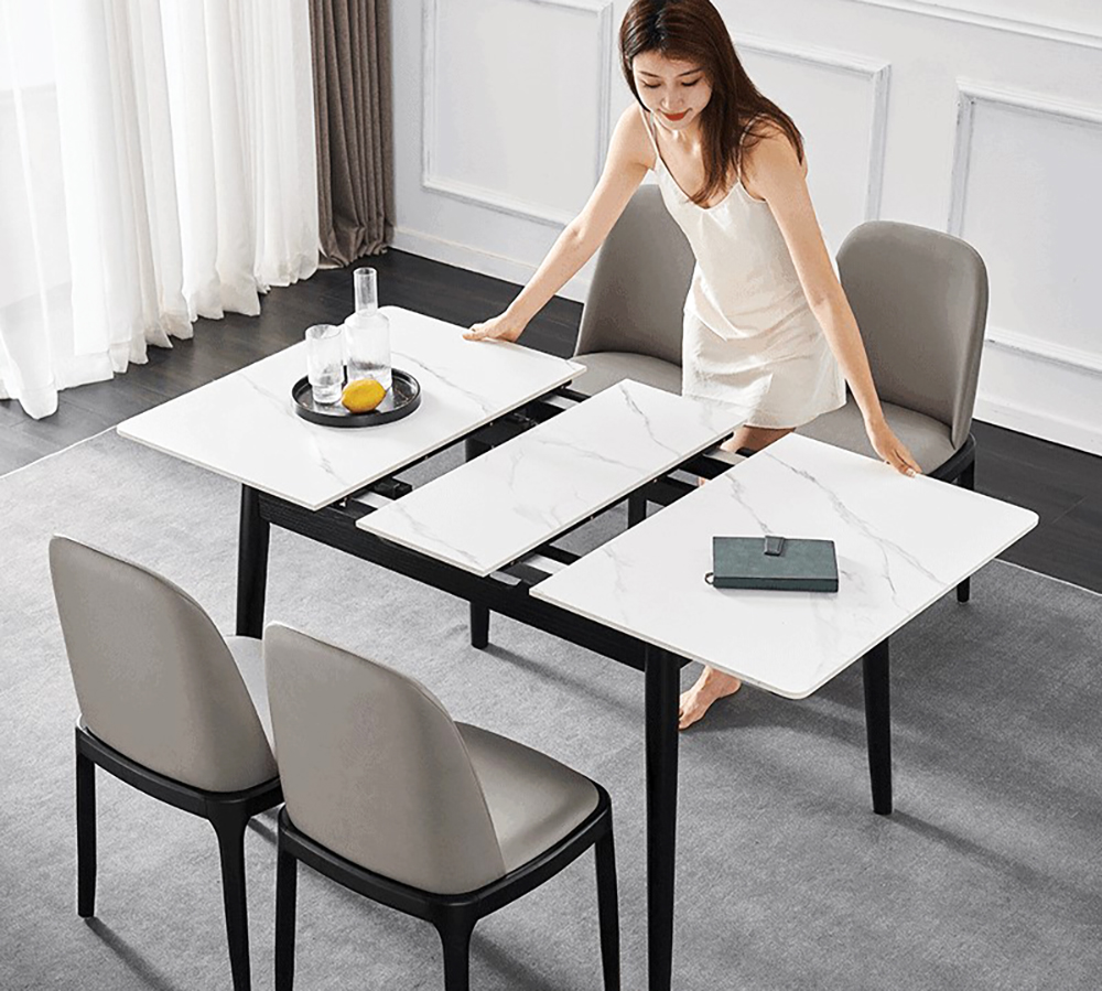 Bàn ăn thông minh kéo dài mặt đá